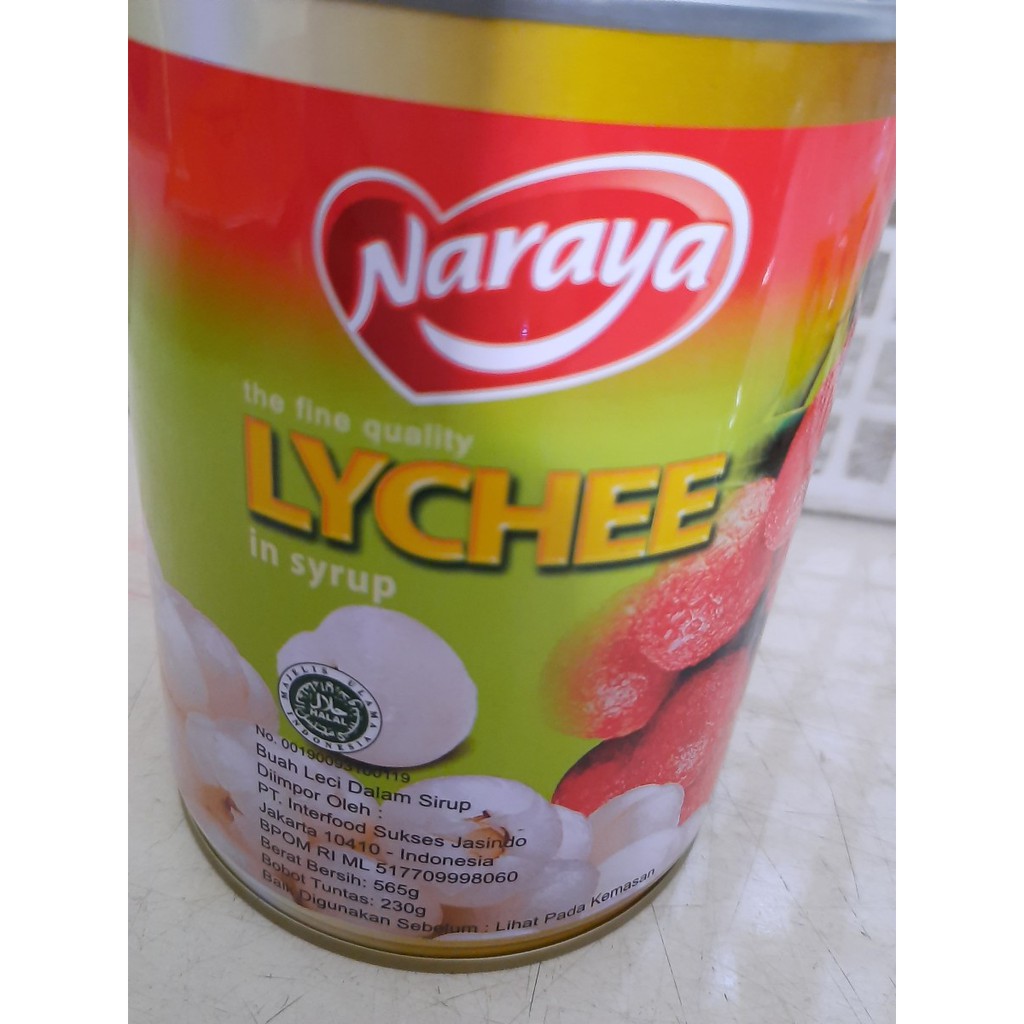 Jual Naraya Lychee in Syrup 565gr Buah Leci Kaleng Instant Lechi ...