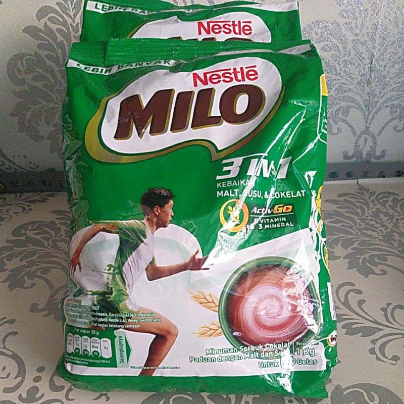 Jual Milo 3in1 kemasan 1kg | Shopee Indonesia