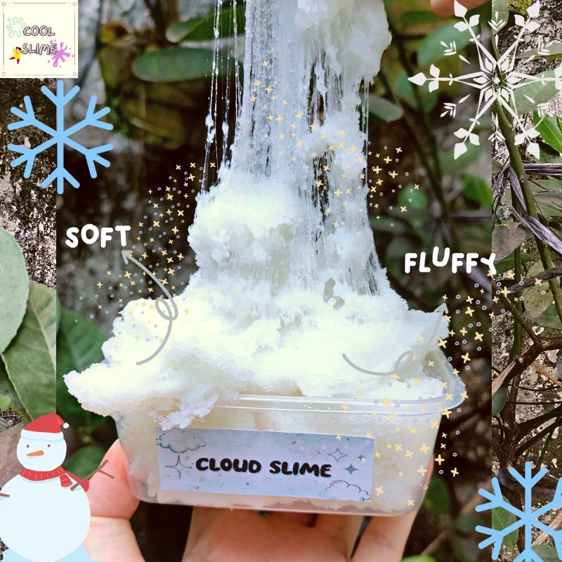 Jual Cloud Slime 200 gram Fake snow slime Shopee Indonesia