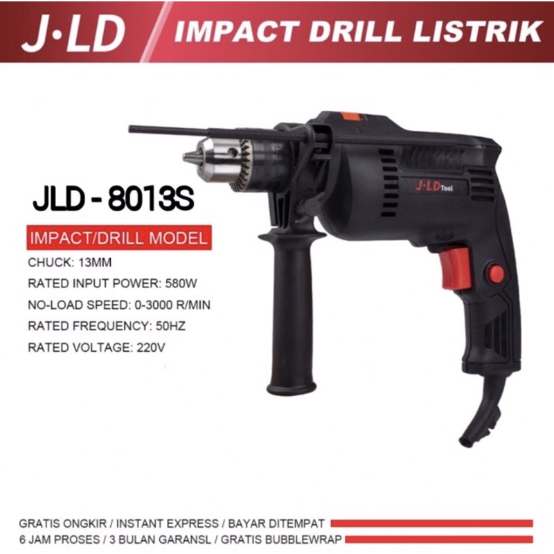 Jual Mesin Bor JLD 13mm impact drill beton tembok JLD 8013s Shopee