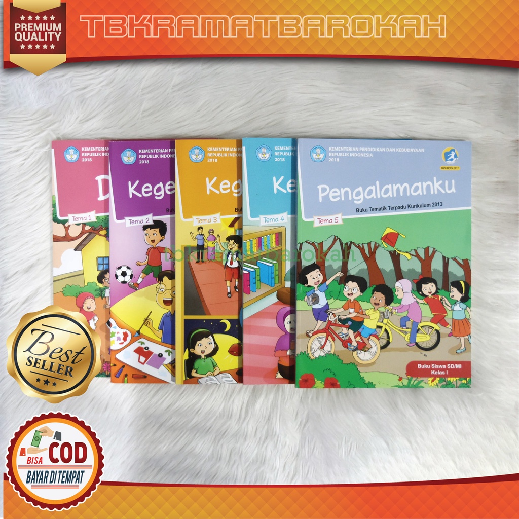 Jual BUKU SISWA Kelas 1 SD MI Tematik Terpadu Tema 1 2 3 4 5 Kurikulum ...