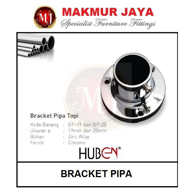 Jual Bracket Topipipa Huben 1 Inch 25mm Dop Sambungan Pipa Bulat Shopee Indonesia 4439