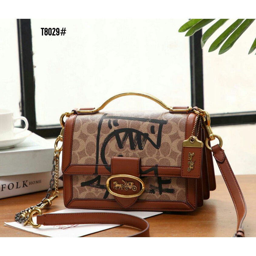 Jual Coach Riley Top Handle 22 in Signature Bag T8029 Shopee Indonesia