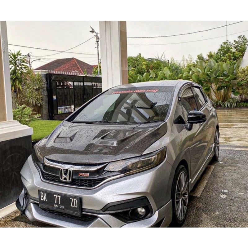 Jual kap mesin carbon all new jazz GK5 Model Js racing style | Shopee ...