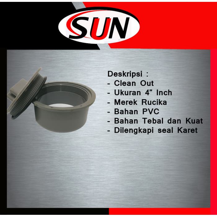 Jual Tutup Pipa Clean Out 4 Inch Rucika Tutup Pipa Septik Tank 4 Inch Shopee Indonesia 