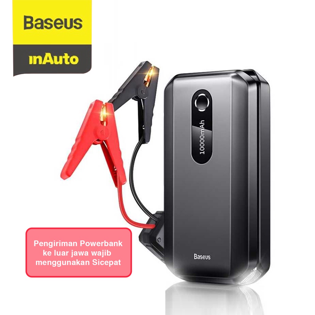 Jual Baseus Power Bank 10000mah Car Jump Starter Aki Mobil Accu Power