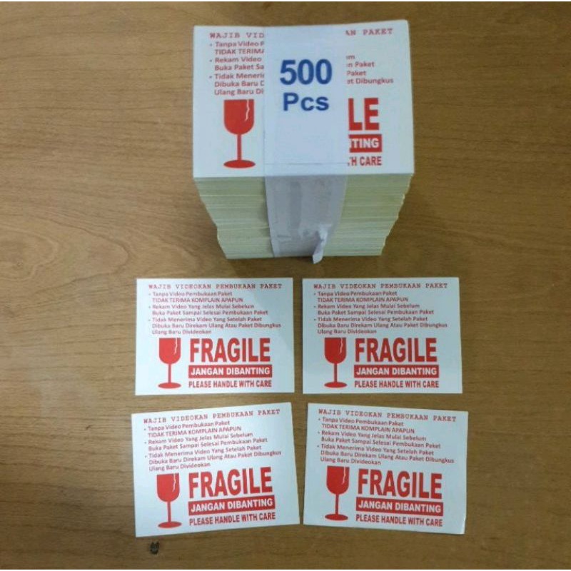 Jual STICKER TEMPEL FRAGILE WAJIB UNBOXING STIKER JANGAN DIBANTING ...