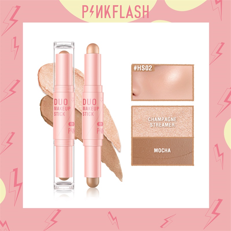 Jual PINKFLASH Duo Makeup Stick Double Head Blusher & Highlighter