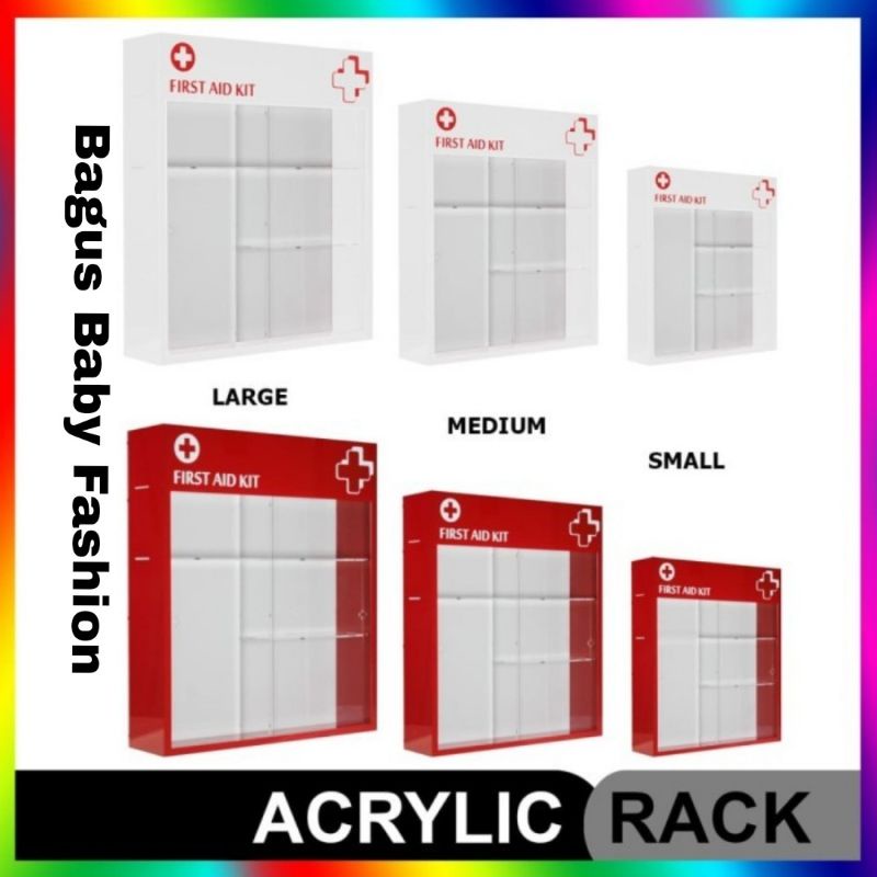 Jual Kotak Obat P3K Acrylic Small Size Dekorasi Rumah Bermanfaat First 