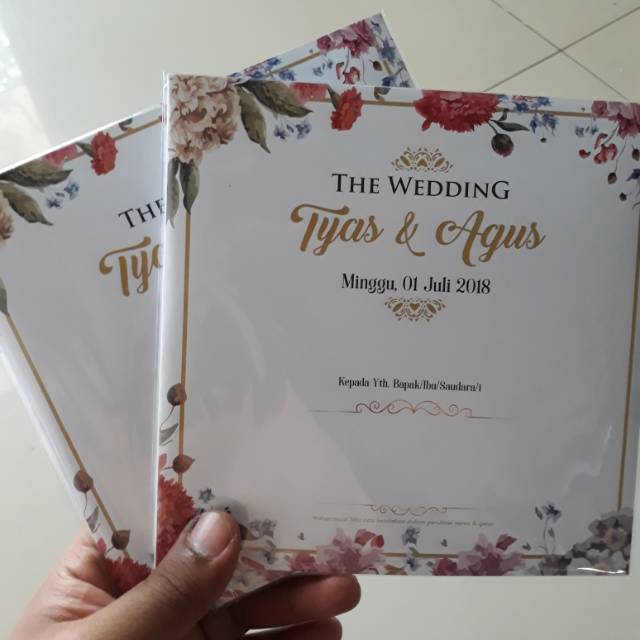 Jual Undangan Pernikahan Murah Custom Unik Vintage Elegan Cetak