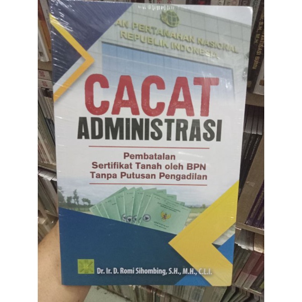 Jual BUKU CACAT ADMINISTRASI PEMBATALAN SERTIFIKAT TANAH ORIGINAL ...