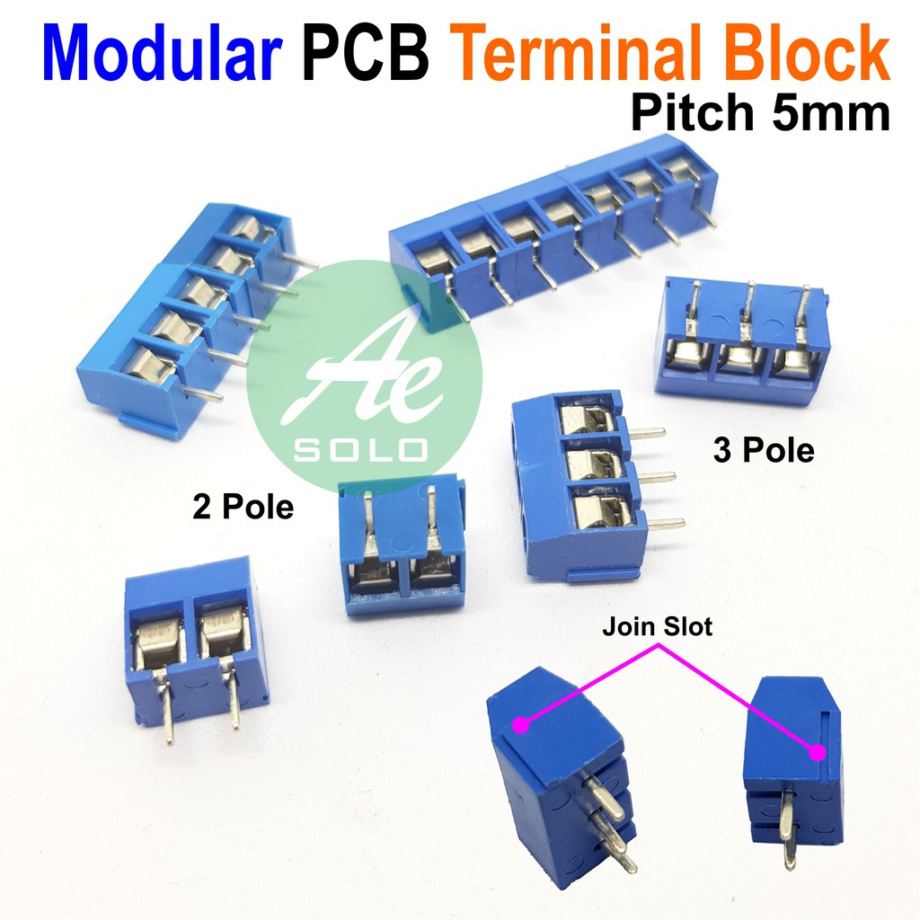 Jual Terminal Block PCB Pitch 5mm 7.62mm Terminal 2P 3P | Shopee Indonesia