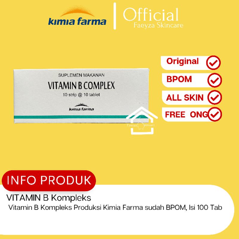 Jual Vitamin B Komplex 100 Tab Penambah Daya Tahan Tubuh | Shopee Indonesia