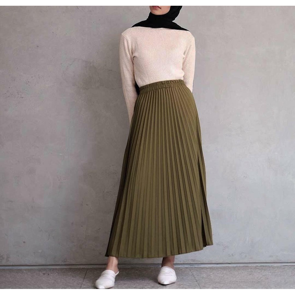 Jual Rok Plisket Premium Rok Plisket Jumbo Premium Termurah Shopee Indonesia