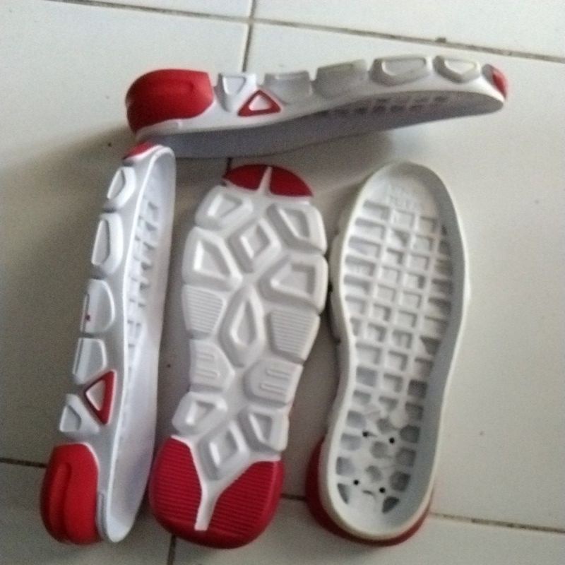 Jual sol phylon putih merah motiv batu bisa dirajut | Shopee Indonesia