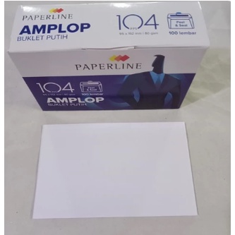 Jual Amplop Paperline 104 PPS 100 dan 50 Lembar Buklet Putih | Shopee ...