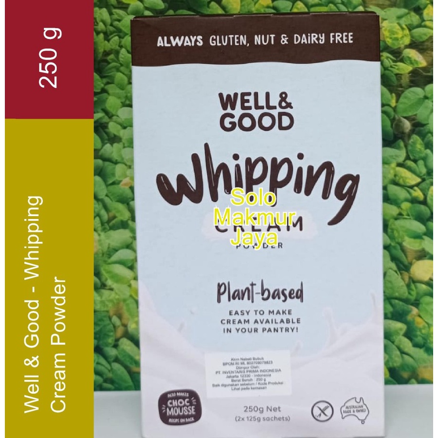 Jual Well & Good Whipping Cream PlantBased / Cream Powder 250 g