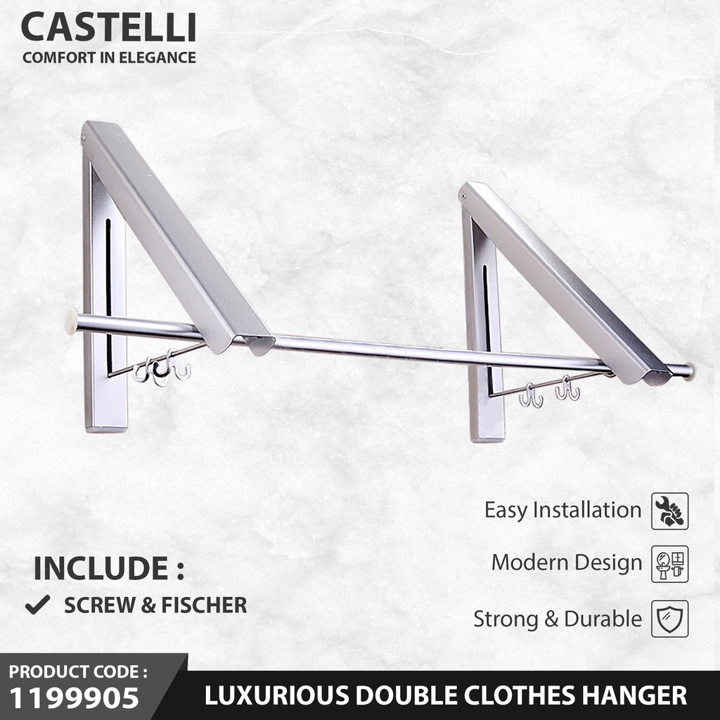 Jual Gantungan Baju Indoor Multifungsi Castelli Luxurious Double ...