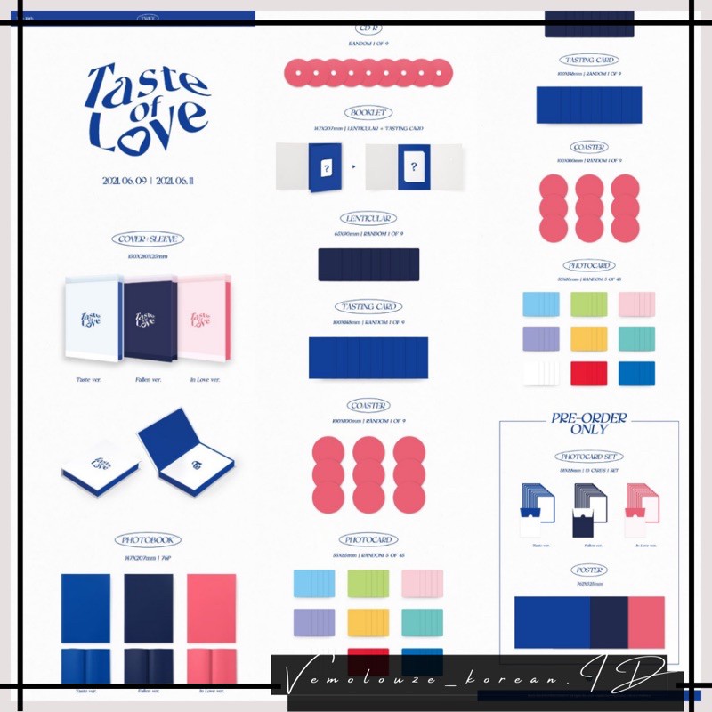 US SHIPPING Twice Taste of Love Album FALLEN Version CD+Photobook+Photocard+etc  8809633189708