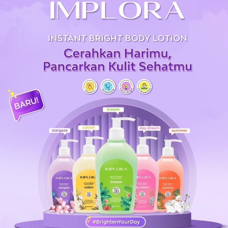 Jual Implora Instant Bright Body Lotion 300 ml | Shopee Indonesia