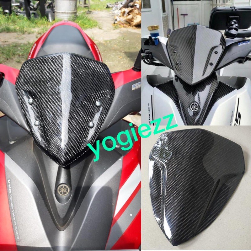 Jual windshield all new yamha aerox visor aerox flyscreen aerox carbon ...
