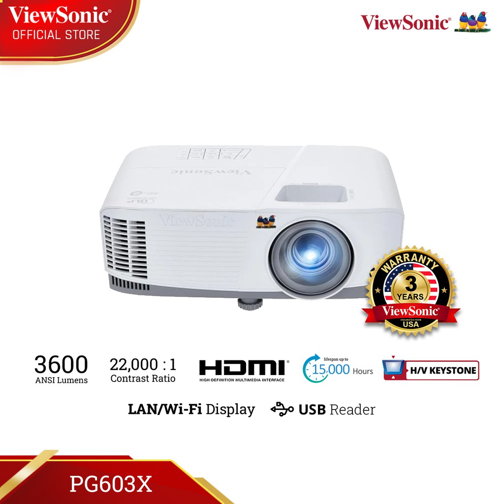Jual ViewSonic PG603X XGA projector 3,600 ANSI Lumens Wireless