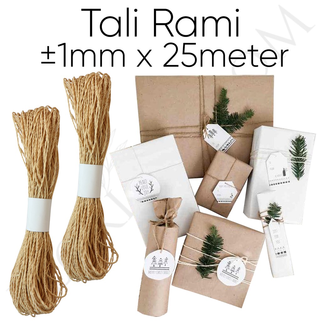 Jual Tali Rami ±1mm x 25meter - DIY - vintage - burlap - karung - tali ...