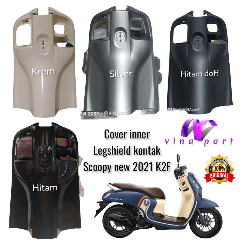 Jual Cover Inner Legshield Kontak Scoopy Esp New K F Silver Hitam Doff Krem Hitam Original