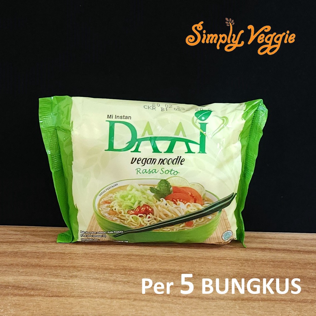 Jual DAAI Mie Instant Vegetarian DA AI Mie Instan Vegan 5 Bungkus