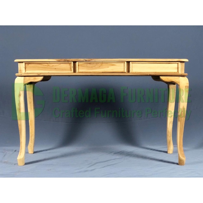 Jual MEJA KONSUL POLOS 3 LACI JATI SOFA KURSI PELAMINAN DEKORASI TERAS