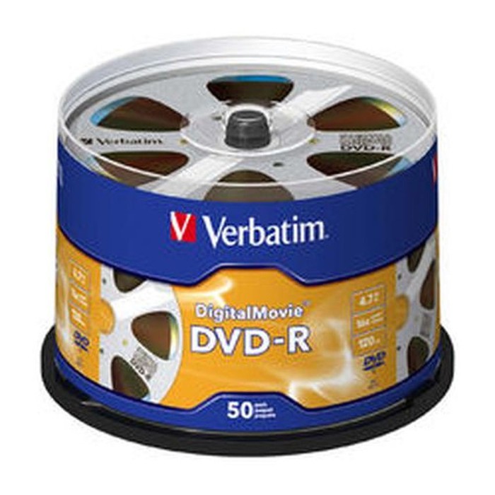 Jual Verbatim 4.7 GB Digital Movie Disc DVD-R - 50 Disc Spindle 62244 ...