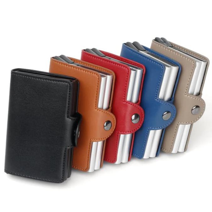 Jual Hott Promo Dompet Smart Wallet Anti Rfid Lipat Double Deck Bahan ...