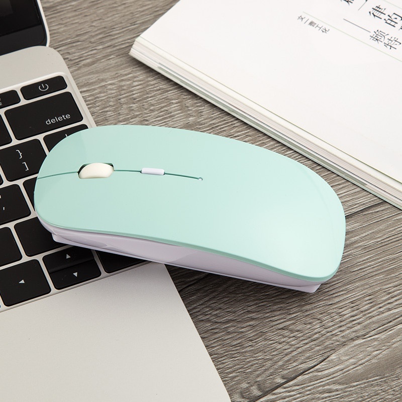 Jual Mouse Bluetooth 4.0 Rechargeable murah awet Mouse Laptop Komputer