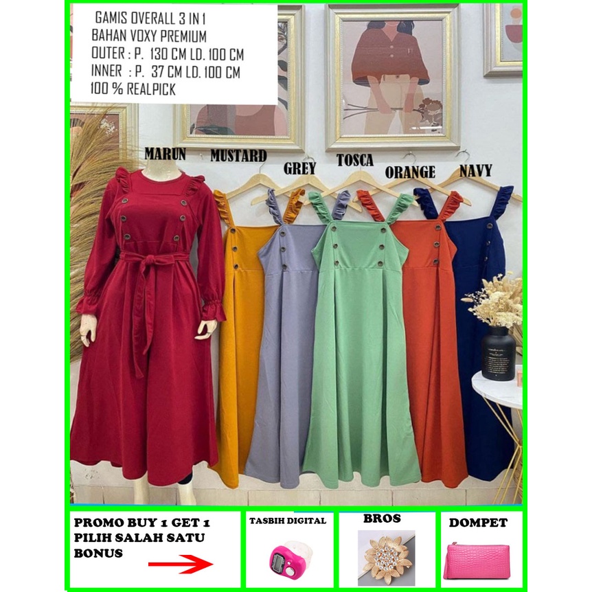 Jual GAMIS OVERALL 3 IN 1 | Shopee Indonesia