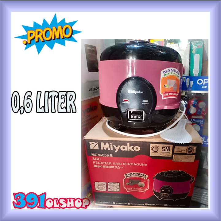 Jual Miyako Magic Com Mini 0,6 Liter MCM-606 B SBC 3in1 Panci Anti ...