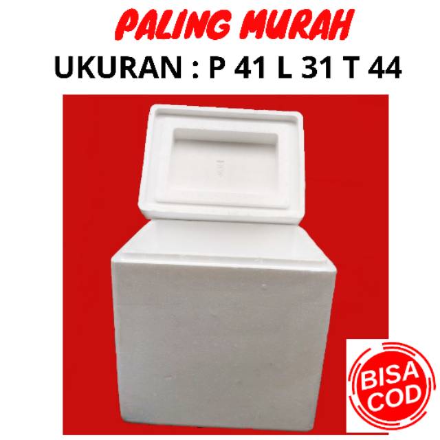 Jual STEROFOAM BOX STYROFOAM BOX BESAR UKURAN 41x 31 x 44 cm Shopee