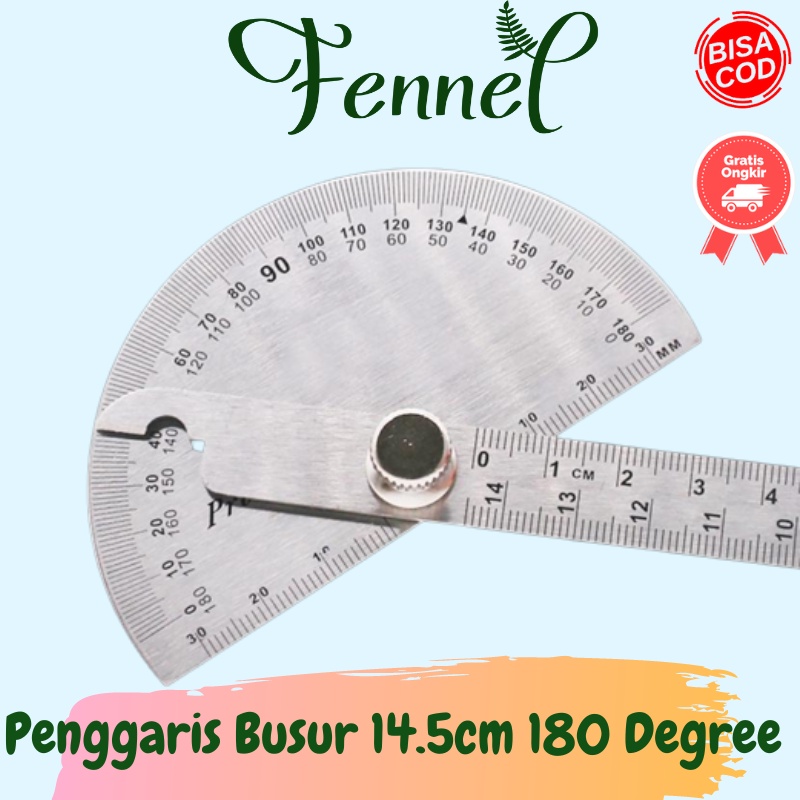 Jual Penggaris Busur Derajat Measuring Ruler 14.5cm 180 Derajad PR180 ...
