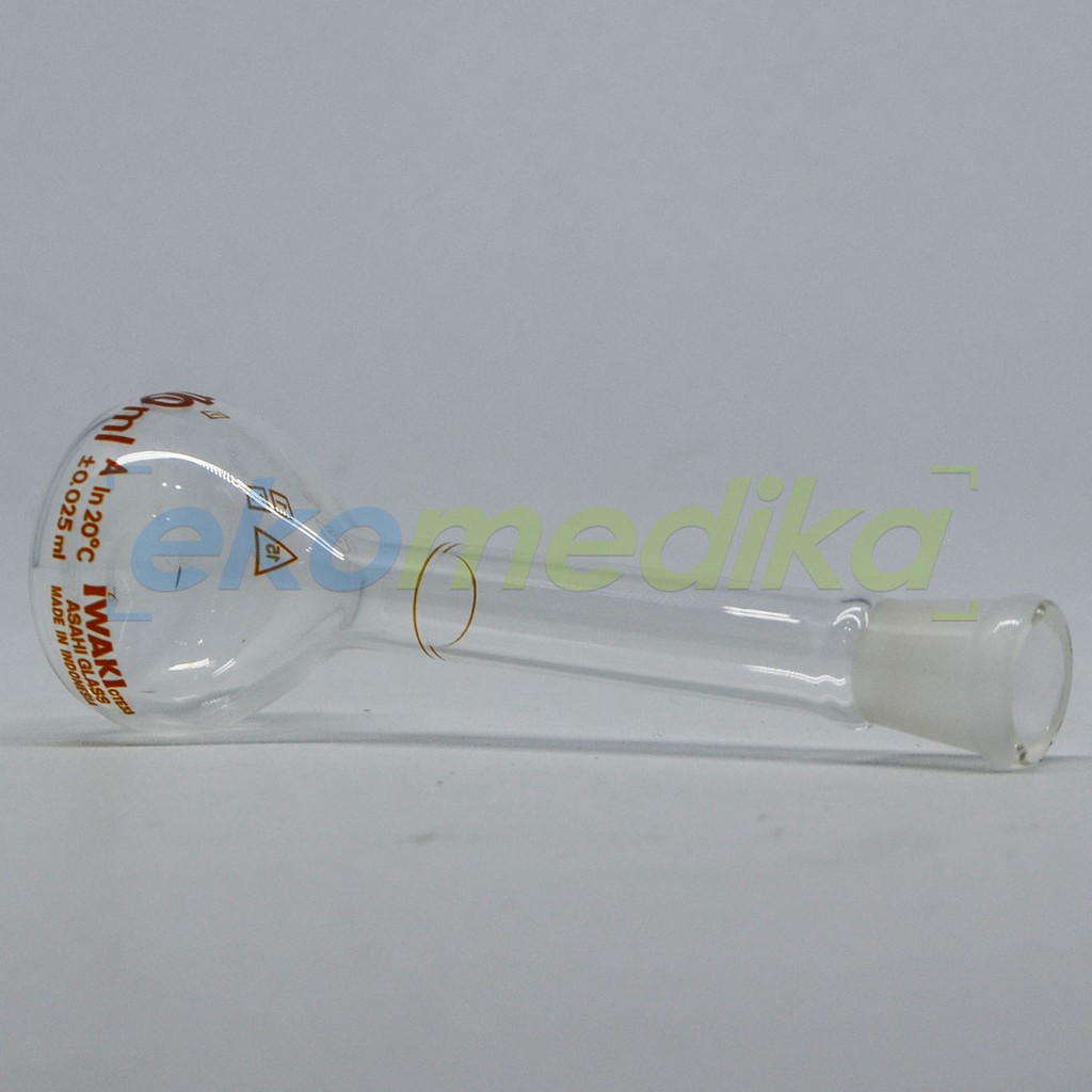 Jual Labu Ukur 10ml IWAKI Glass Stopper - Volumetric Flask 10ml Plastic ...