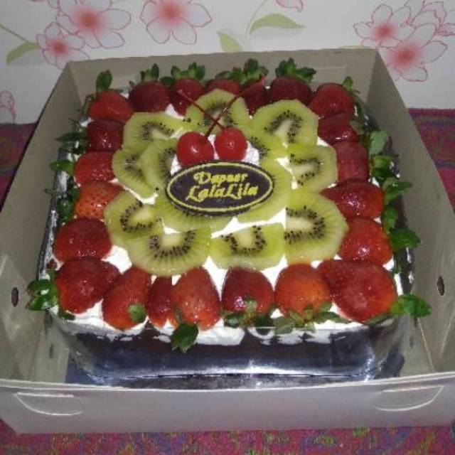 Jual BrownieTart / Brownies Ulang Tahun Topping Buah / kue ulang tahun
