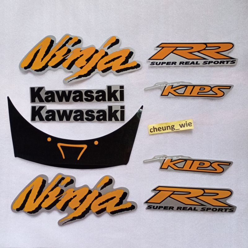 Jual lis body/ striping Kawasaki Ninja RR 150 old Bronze Silver Kips kw ...