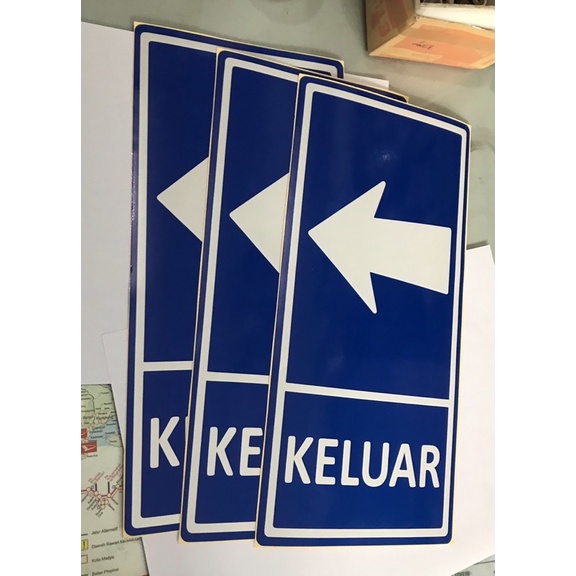 Jual Sticker Rambu Sign Keluar Panah Petunjuk Jalan Menyala Lampu Mobil