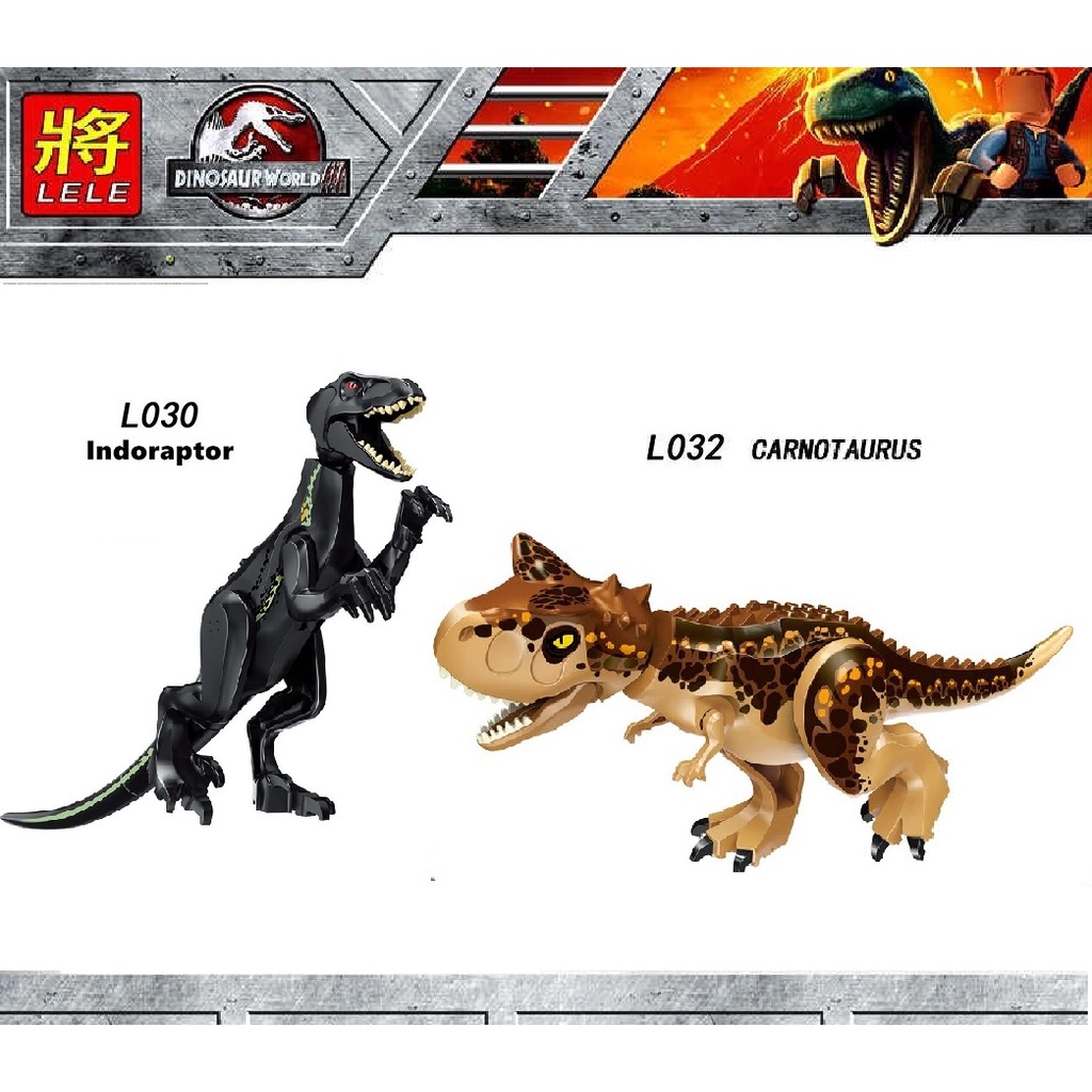 Jual Brick Block Lele L030 Indoraptor L032 Carnotaurus Dinosaur world ...