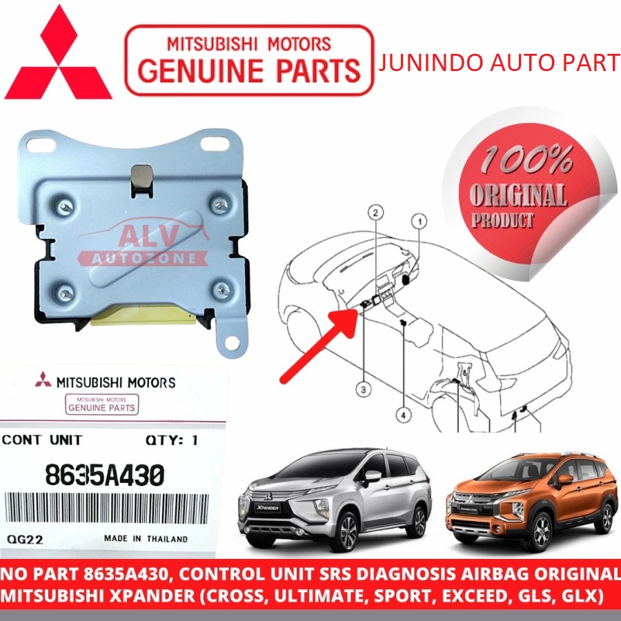 Jual MODUL KOMPUTER CONTROL UNIT SRS AIRBAG DIAGNOSIS ASLI XPANDER