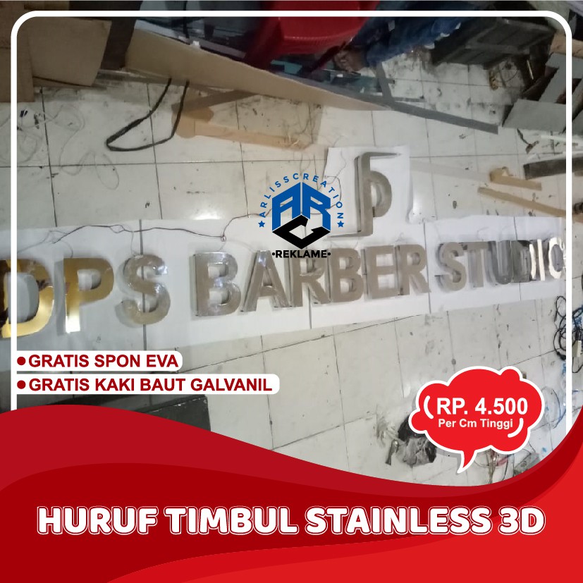 Jual HURUF TIMBUL STAINLESS MIRROR D LAPIS SPON EVA AKRILIK TIMBUL DI TEMANGGUNG Shopee