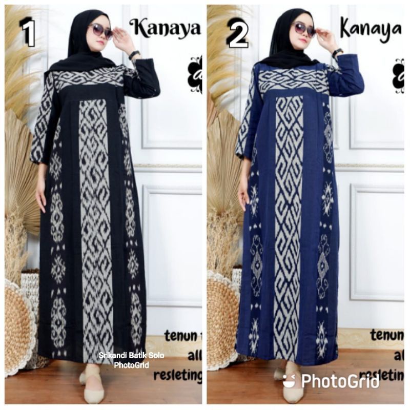 Jual Gamis Muslimah Gamis Tenun Sarimbit Set Couple Tenun Baju Prewed Pesta Seragam