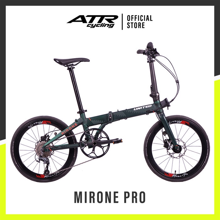 Jual Sepeda Lipat Folding 20-10SP UNITED MIRONE PRO (20.1) GN-WH ...