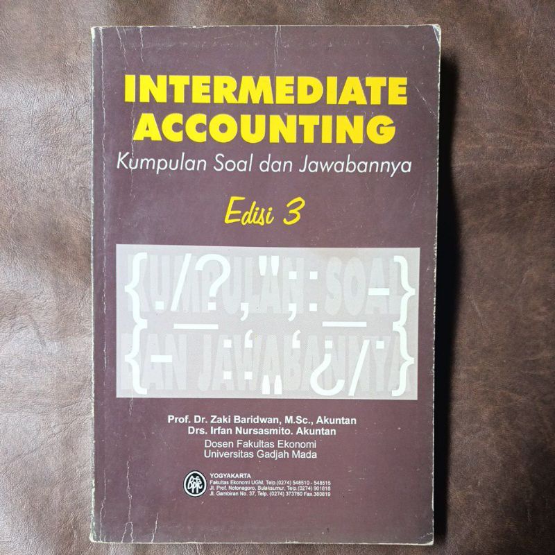 Jual INTERMEDIATE ACCOUNTING EDISI 3 Kumpulan Soal Dan Jawabannya ...