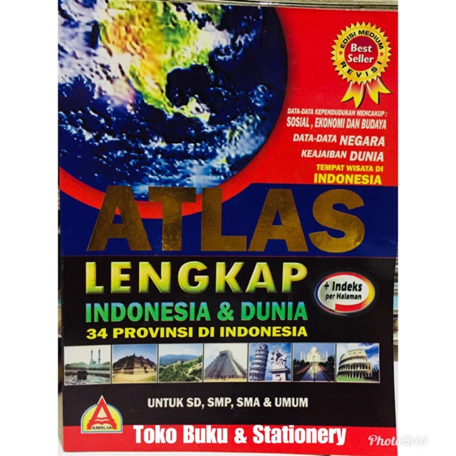 Jual Buku Atlas Lengkap Indonesia Dan Dunia 34 Provinsi Di Indonesia ...