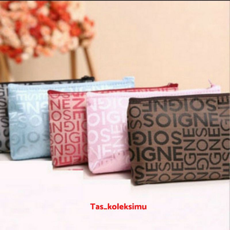 Jual Koleksimu Tas Kosmetik Korea Motif Abjad   Korean Cosmetic Bag 