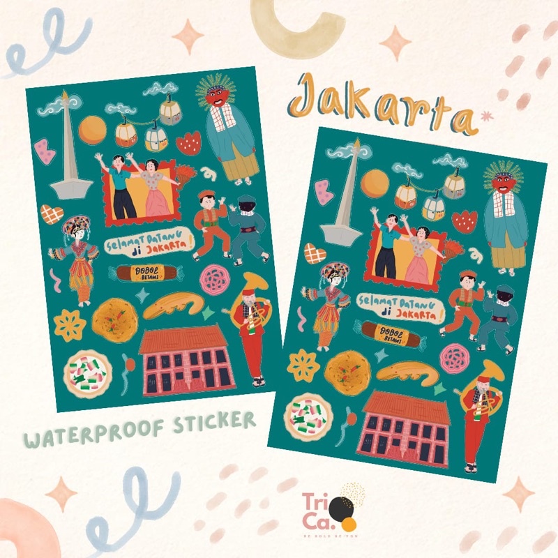 Jual Merchandise HUT Jakarta Waterproof Sticker Set | Shopee Indonesia